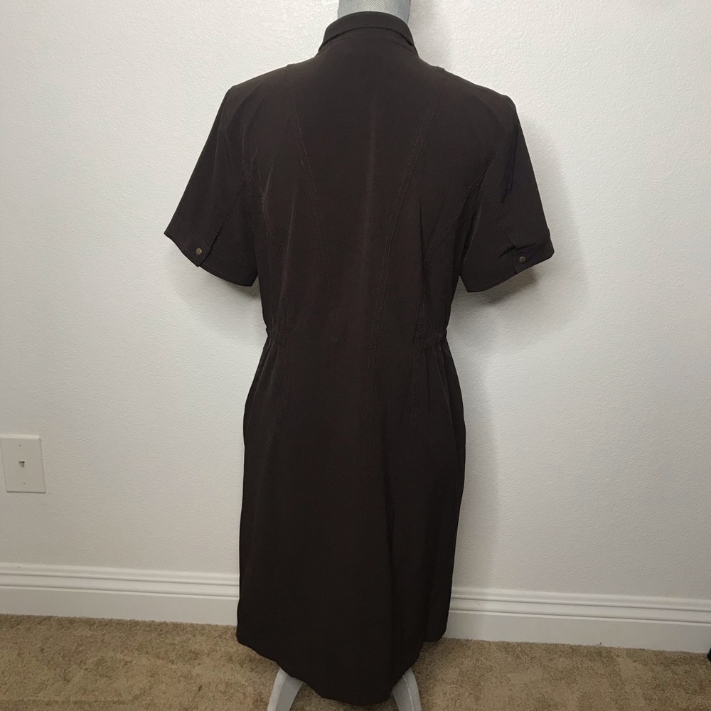 Chicos zenergy brown half zip dress pockets medium - Picture 4 of 8
